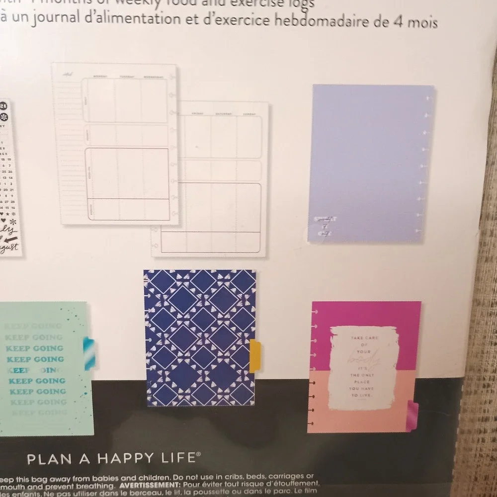 **READ** Happy Planner Undated Fitness Extension Pack Bundle with Sticker Book
